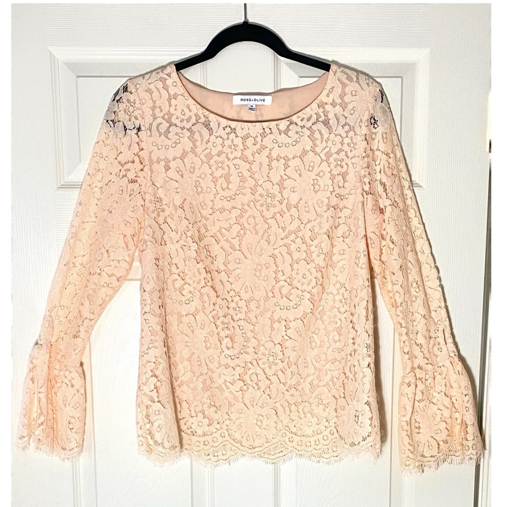 Women’s Pink Floral Print Laced Blouse